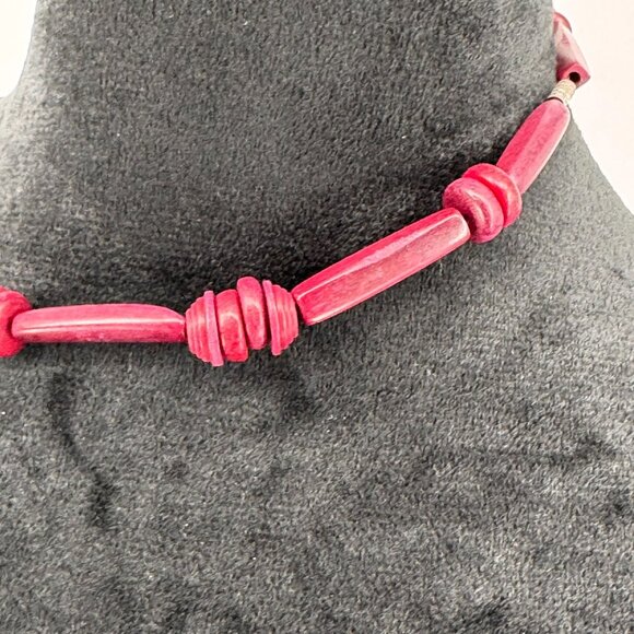 2/$18 SALE! Handcrafted Purple Resin Necklace Earring Set Cottage core Bohemian - Picture 3 of 5